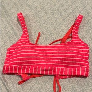 Bright pink bikini top